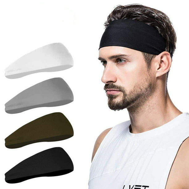 Men Yoga Sport Sweat Headband Stretch Spandex Cycling Running Workout Equipment